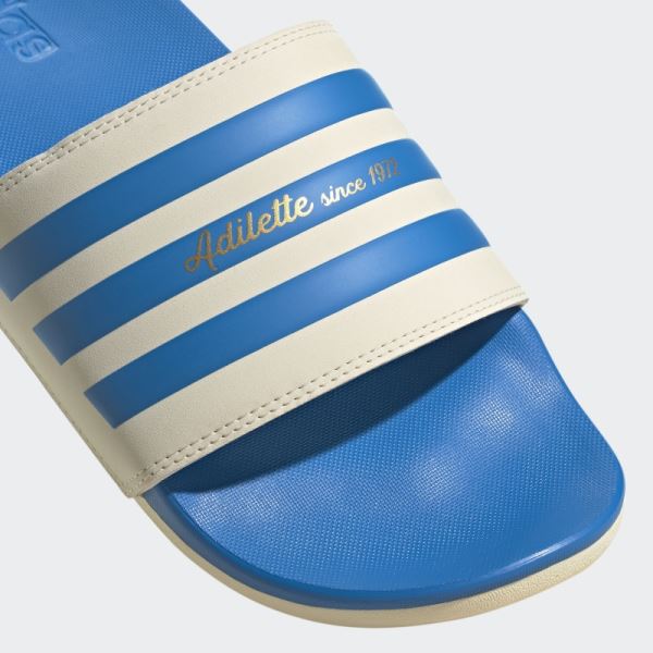 Adidas Adilette Comfort Slides Blue Rush