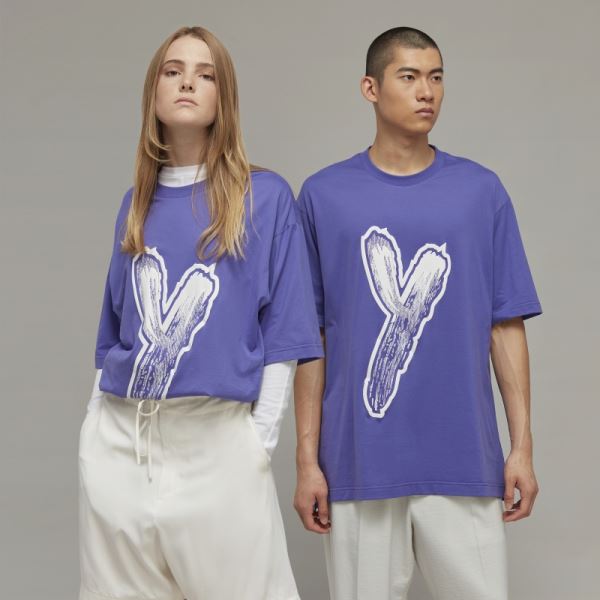 Fashion Adidas Y-3 Graphic Logo Short Sleeve Tee