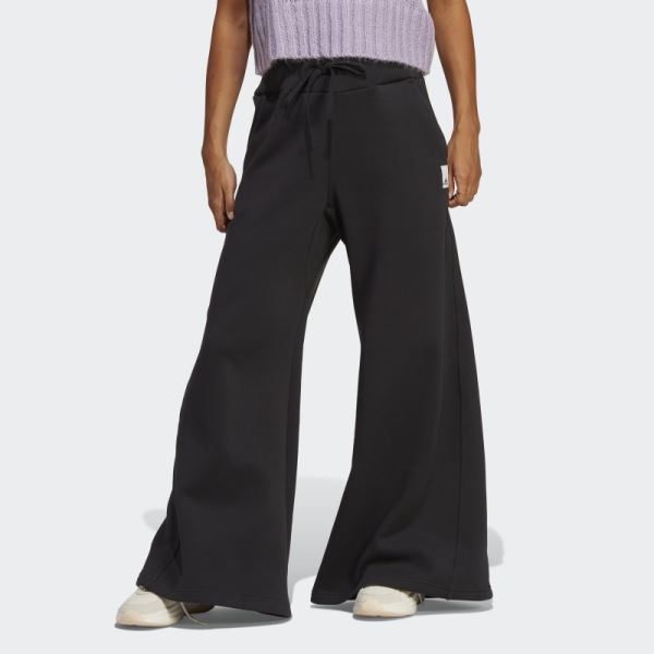 Lounge Fleece Wide Pants Adidas Black