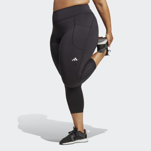 Black Adidas DailyRun 7/8 Leggings (Plus Size)