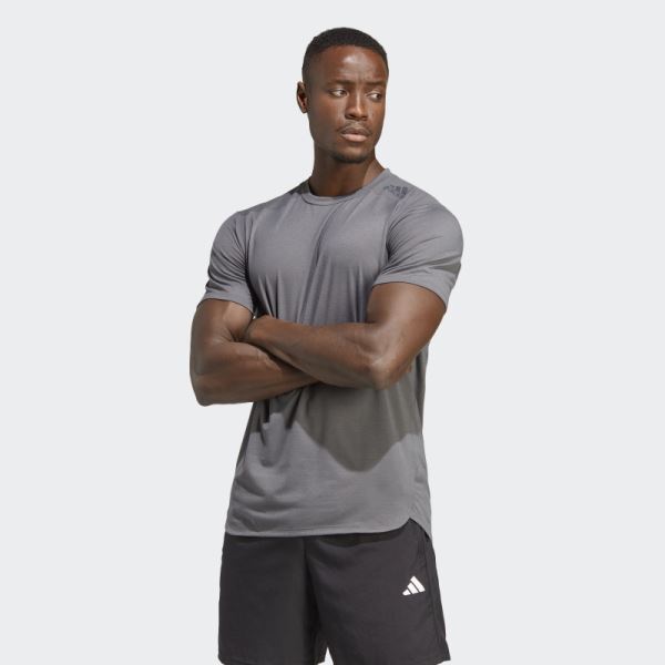 Grey Adidas Designed for Training Tee