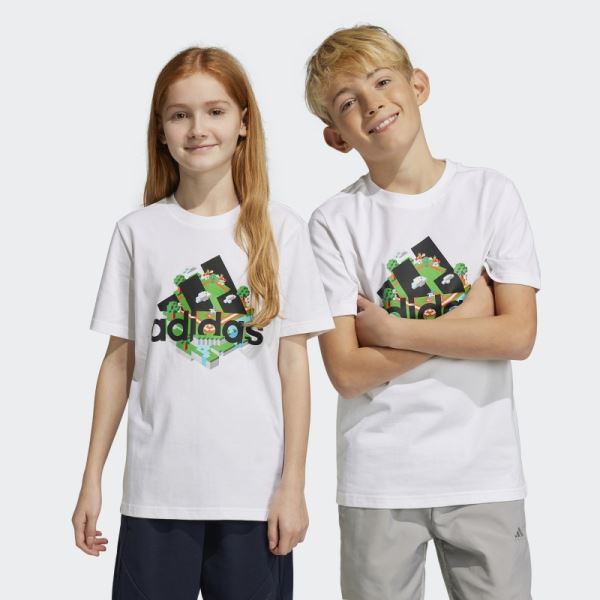 White Adidas x LEGO Graphic Tee Fashion