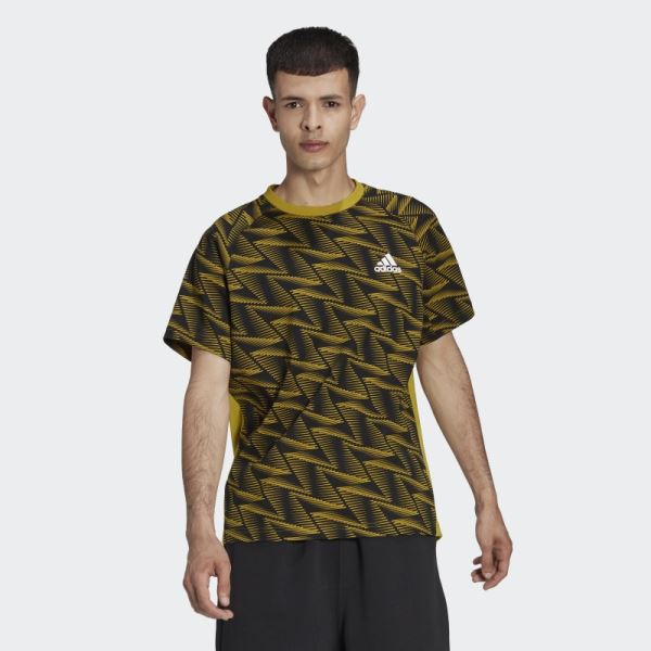 Adidas Designed For Gameday Travel Tee Olive