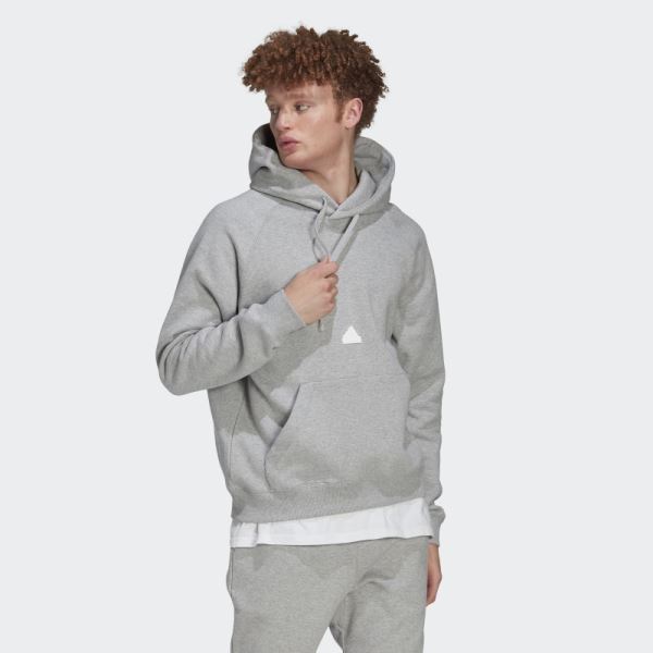 Fleece Hoodie Adidas Medium Grey