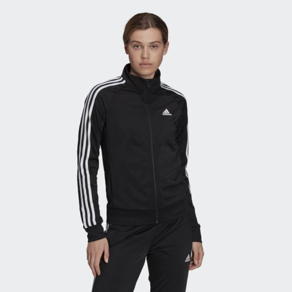 Black Primegreen Essentials Warm-Up Slim 3-Stripes Track Jacket Adidas