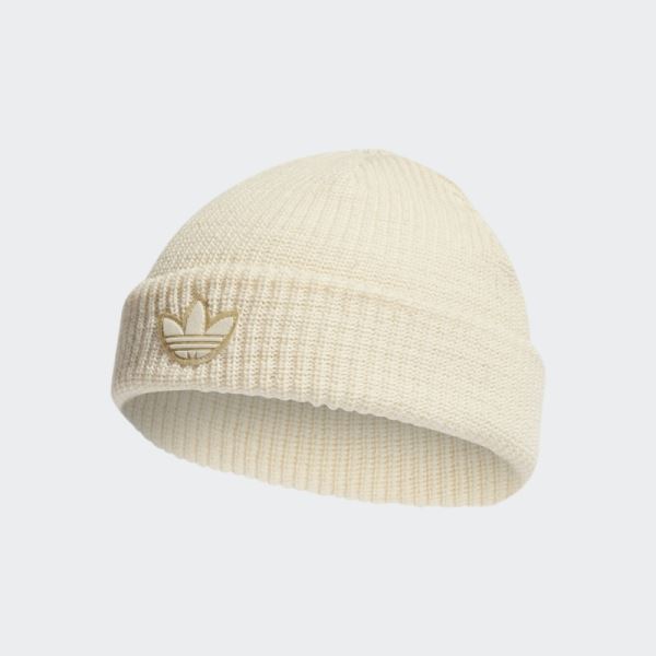 Adidas White Adicolor Contempo Short Beanie