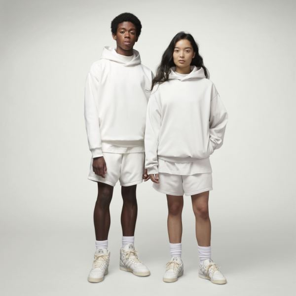 Adidas Basketball White Hoodie Fashion