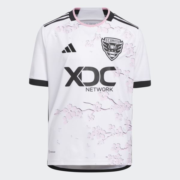 White Adidas D.C. United 23/24 Away Jersey