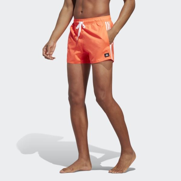 App Red Adidas 3-Stripes CLX Swim Shorts