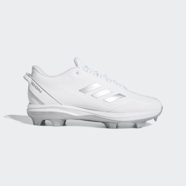 Adidas White Icon 7 TPU Cleats