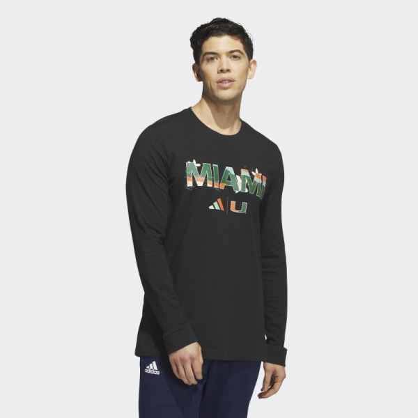 Adidas Hurricanes Long Sleeve Tee Black