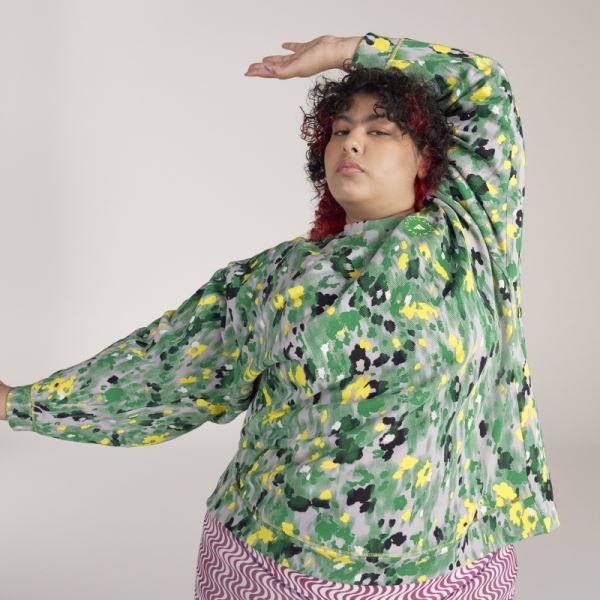 Adidas by Stella McCartney Floral Print Sweatshirt - Plus Size White Hot