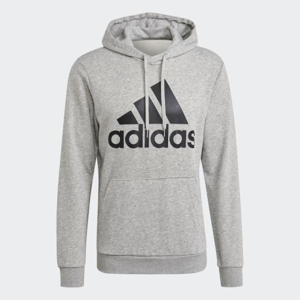 Medium Grey Adidas Essentials French Terry Big Logo Hoodie