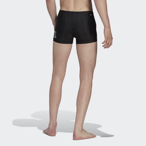 Adidas Wording Swim Boxers Black