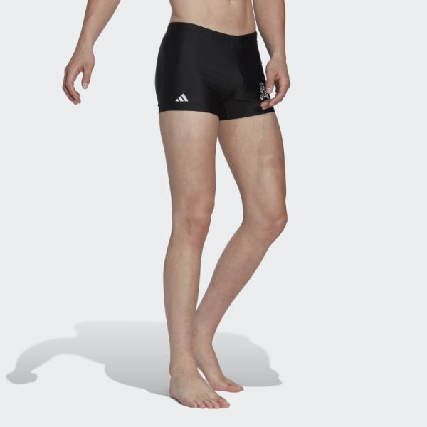 Adidas Wording Swim Boxers Black