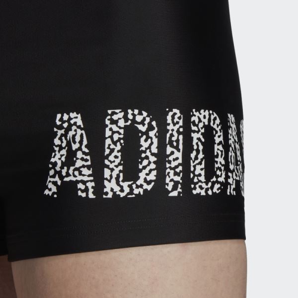 Adidas Wording Swim Boxers Black