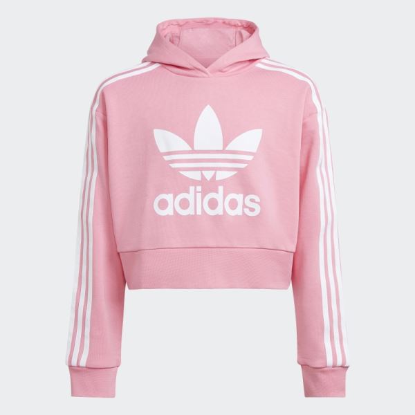 Adicolor Cropped Pink Hoodie Adidas