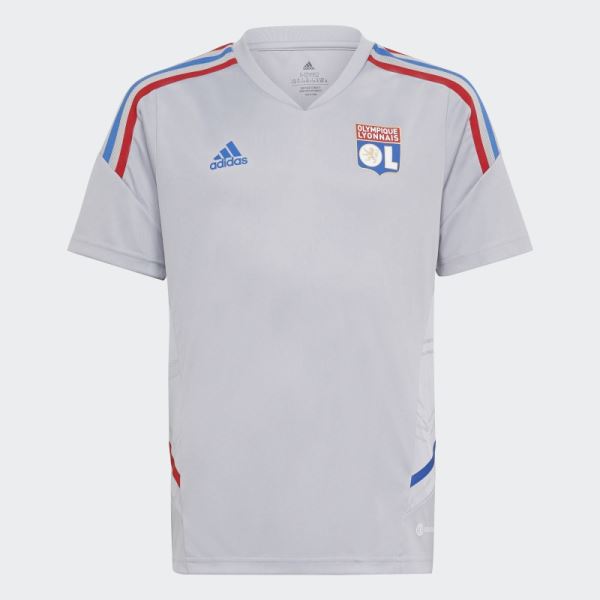 Olympique Lyonnais Condivo 22 Training Jersey Silver Adidas Hot