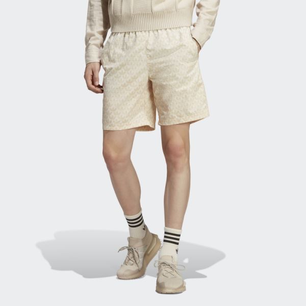 Sand Adidas Originals Monogram Swim Shorts