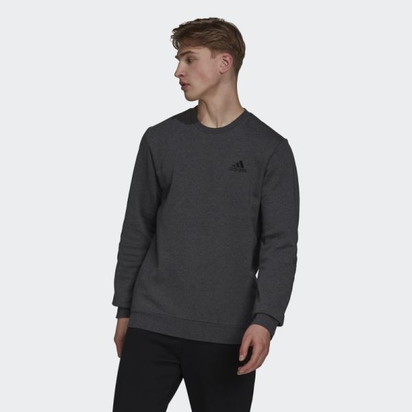 Essentials Fleece Sweatshirt Adidas Dark Grey Heather