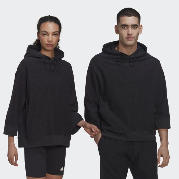 Reversed French Terry Hoodie (Gender Neutral) Adidas Black