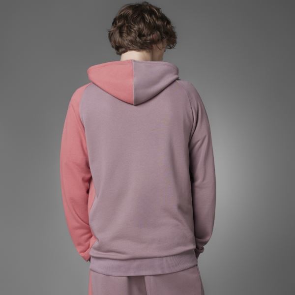 Adidas Colorblock French Terry Hoodie Purple