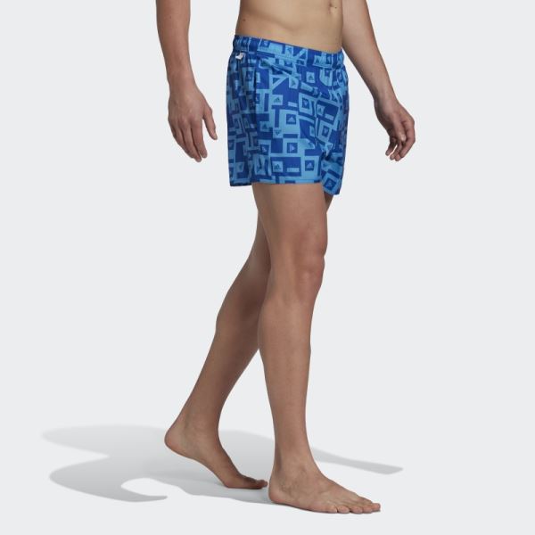 Graphic Swim Shorts Adidas Royal Blue