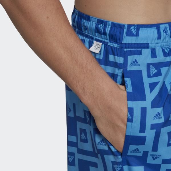 Graphic Swim Shorts Adidas Royal Blue