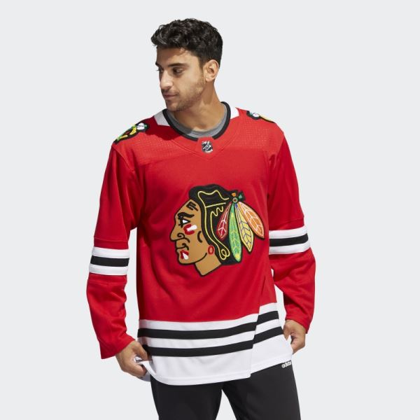 Adidas Red Blackhawks Home Authentic Jersey