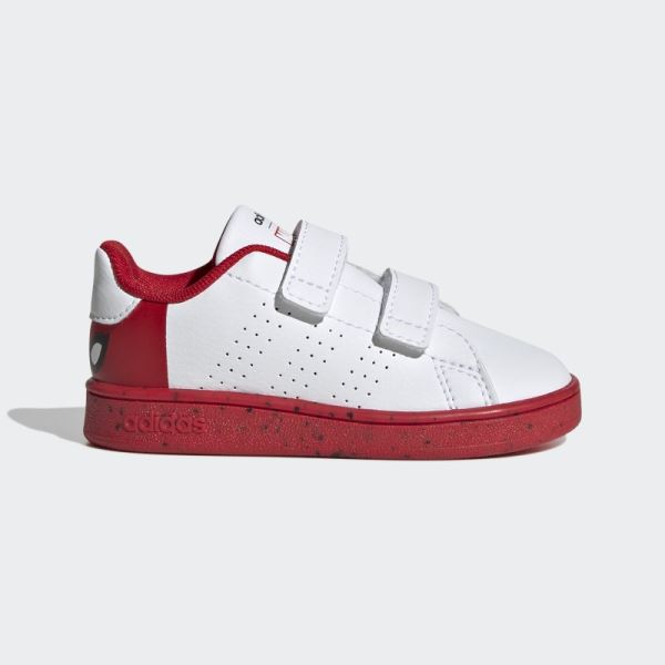 White Adidas x Marvel Advantage Spider-Man Hook-and-Loop Shoes Hot