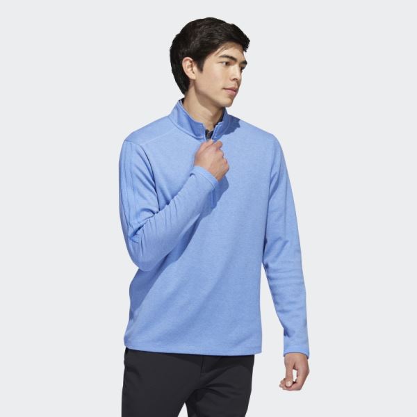 Blue Mel 3-Stripes Quarter-Zip Pullover Adidas