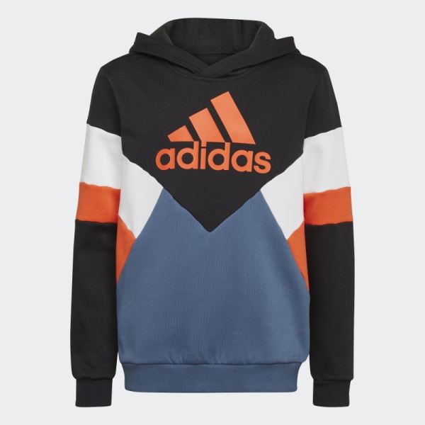 Adidas Colorblock Fleece Hoodie Black