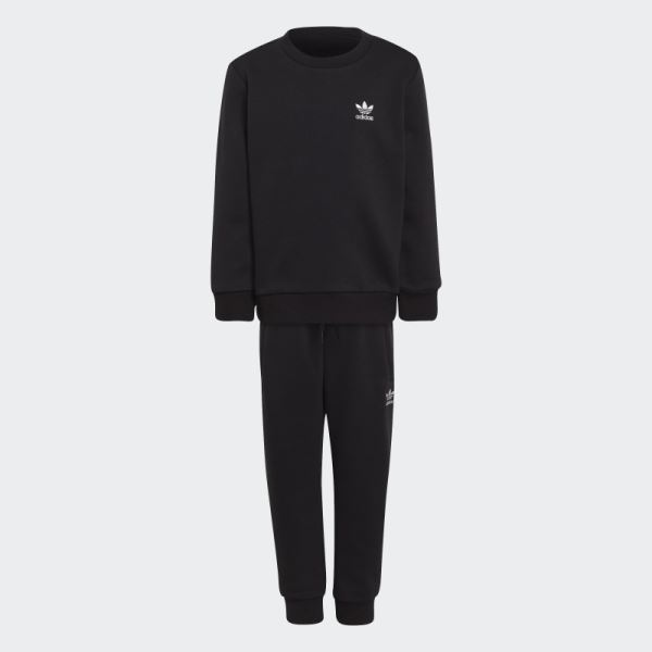 Adidas Adicolor Crew Black Set