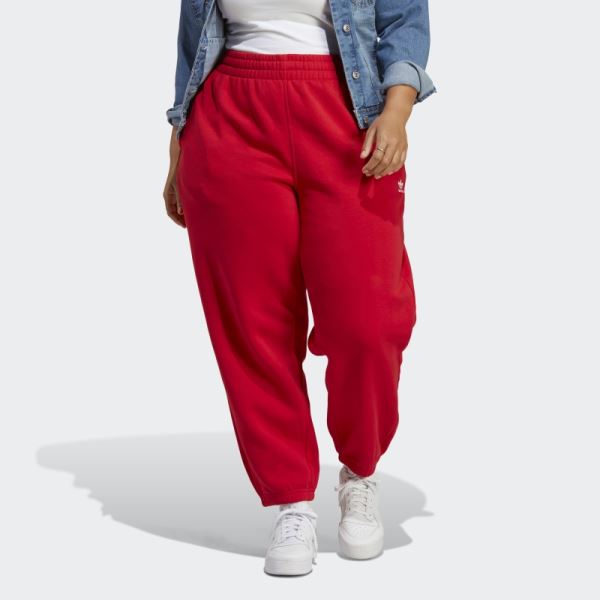 Essentials Fleece Joggers (Plus Size) Adidas Scarlet