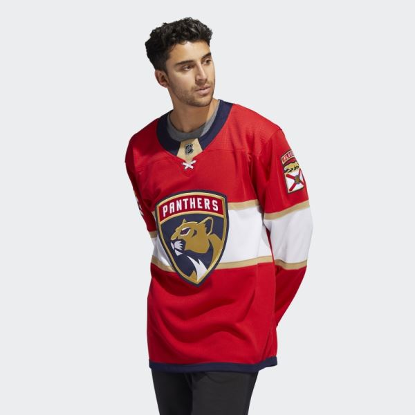 Red Adidas Panthers Home Authentic Jersey