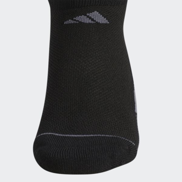 Adidas Black Superlite Stripe No-Show Socks 3 Pairs