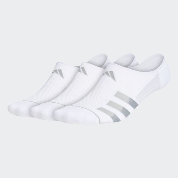 Adidas Superlite Stripe Super-No-Show Socks 3 Pairs White