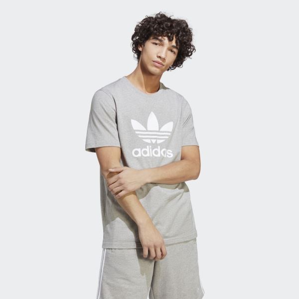 Medium Grey Adicolor Classics Trefoil Tee Adidas