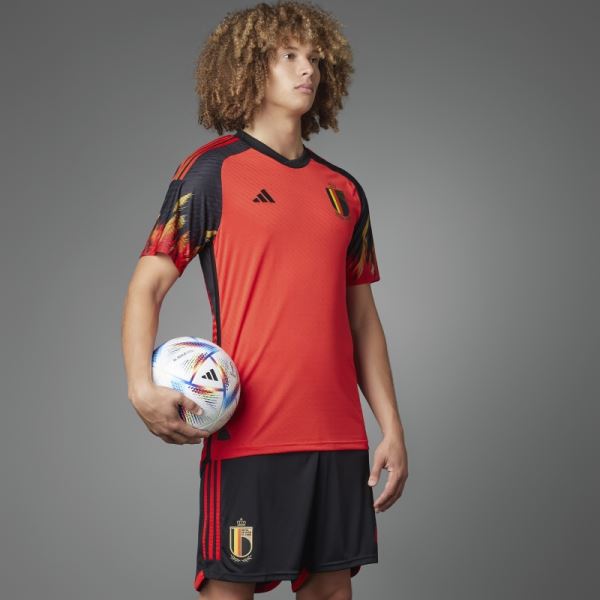 Belgium 22 Home Authentic Jersey Red Adidas