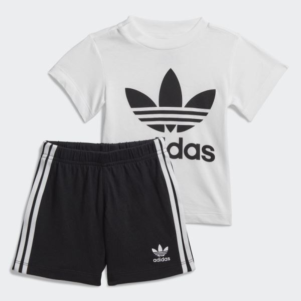 Adidas Trefoil Shorts Tee Set Black Fashion