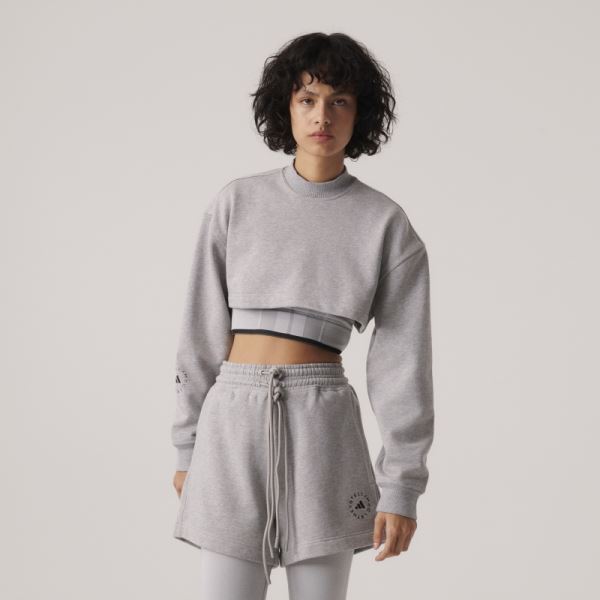 Medium Grey Fashion Adidas by Stella McCartney TrueCasuals Cropped Sweatshirt