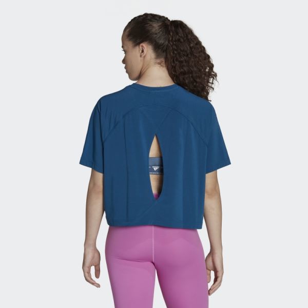 Adidas Marine AEROREADY Wrap-Back Tee