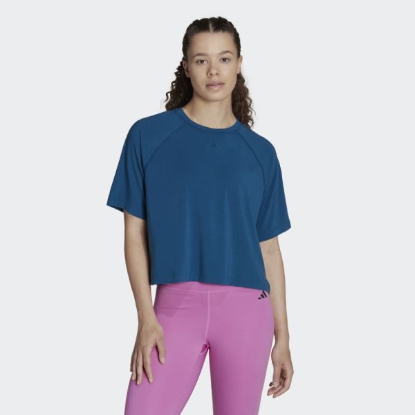 Marine AEROREADY Wrap-Back Tee Adidas