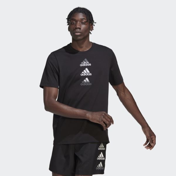 Black Adidas Designed to Move Logo T-Shirt