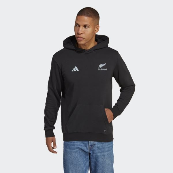 All Blacks Rugby Supporters Hoodie Adidas Black