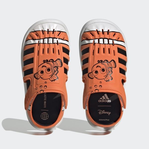 Orange Adidas Finding Nemo and Dory Closed Toe Summer Sandals