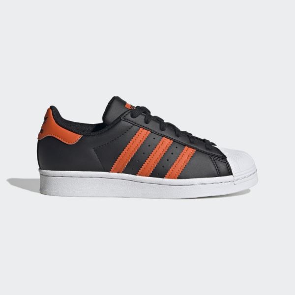 Adidas Orange Superstar Shoes