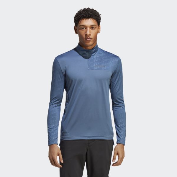 Adidas Terrex Multi Half-Zip Long-Sleeve Top Steel