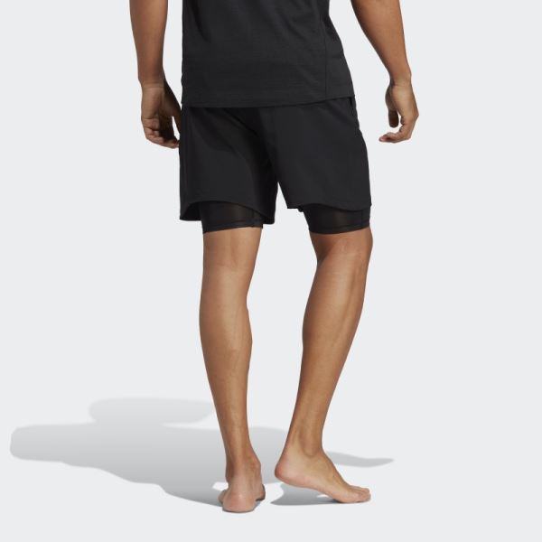 Adidas Yoga Training 2-in-1 Shorts Black