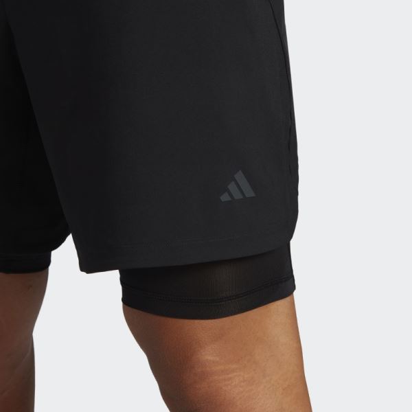 Adidas Yoga Training 2-in-1 Shorts Black